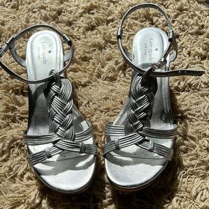 Kate Spade Silver platform Sandles